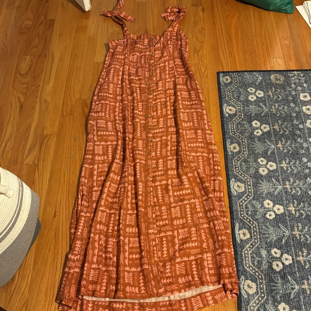 Faherty size M summery linen maxi dress - Picture 3 of 3